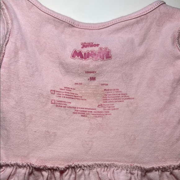 Disney Junior Minnie Mouse Long Sleeve Pink with Hearts Dress Size 18 Months - Picture 6 of 6
